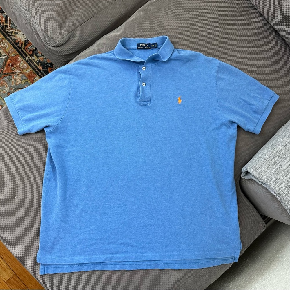 Polo Ralph Lauren Men’s Short Sleeve Polo Shirt Sz XXL Orange Pony Logo